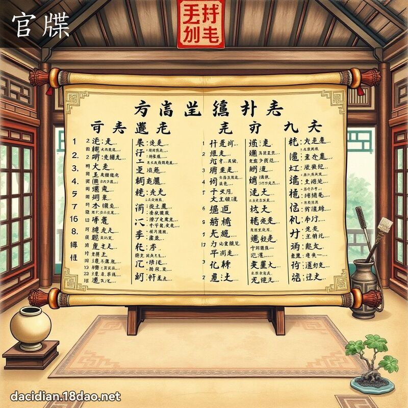 官牒 - 國語大辭典配圖