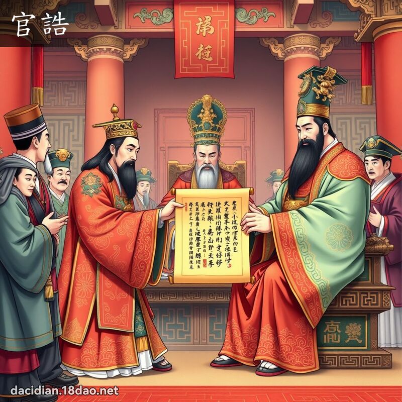 官誥 - 國語大辭典配圖