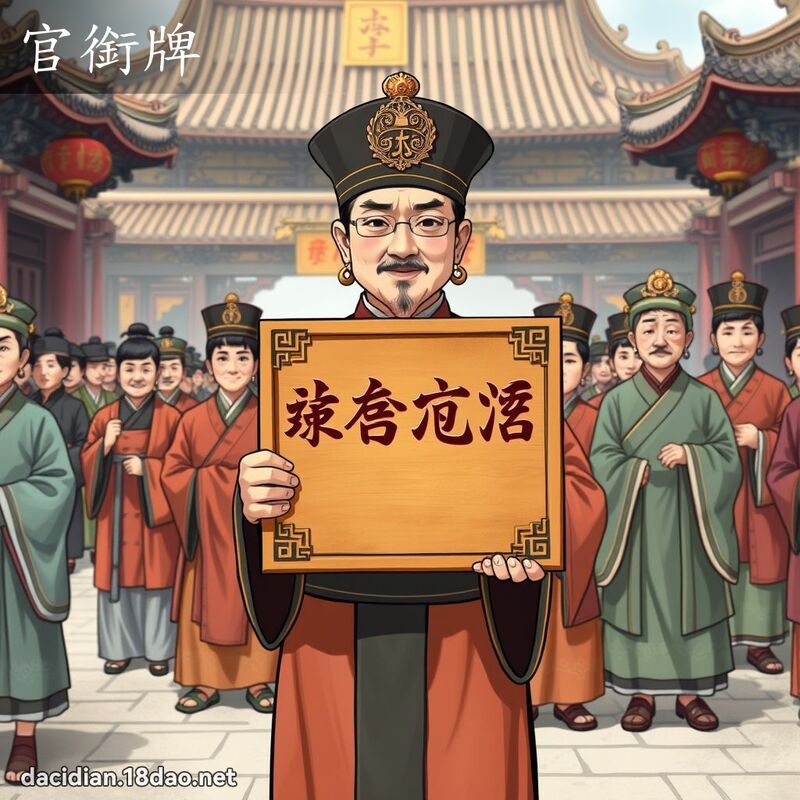 官銜牌 - 國語大辭典配圖