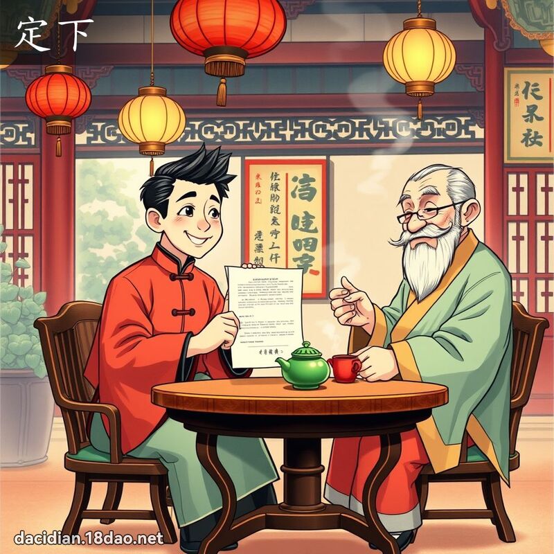 定下 - 國語大辭典配圖