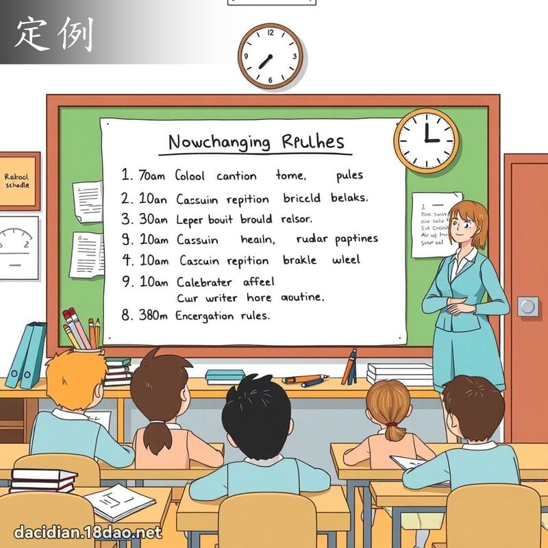 定例 - 國語大辭典配圖