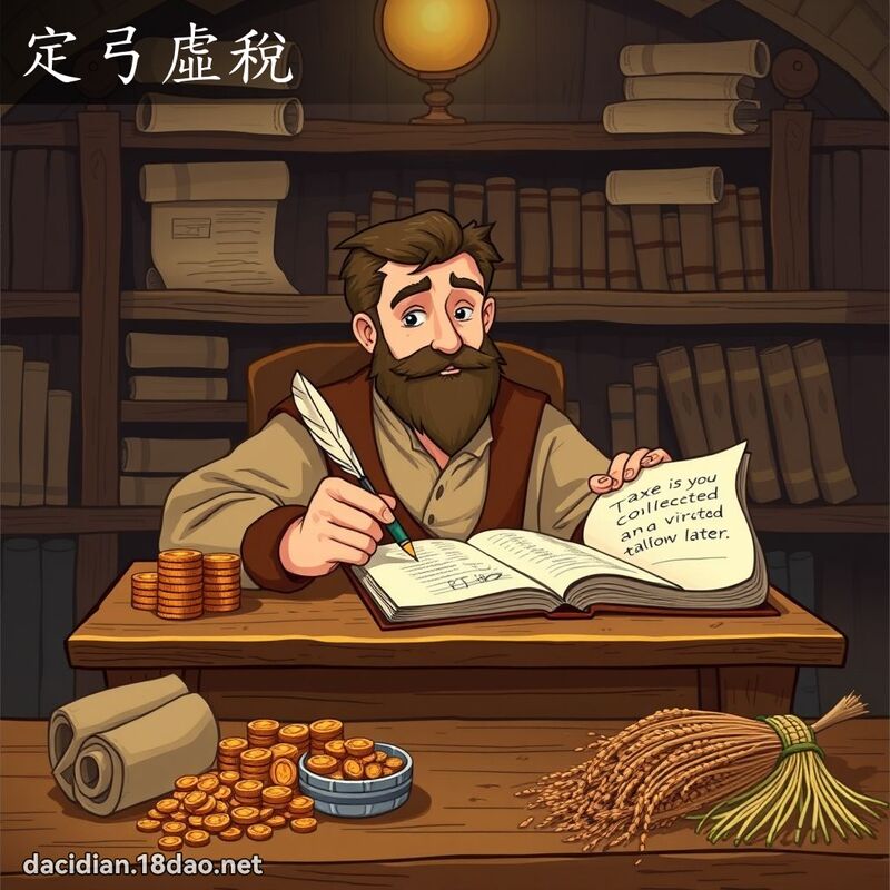 定弓虚税 - 国语大辞典配图