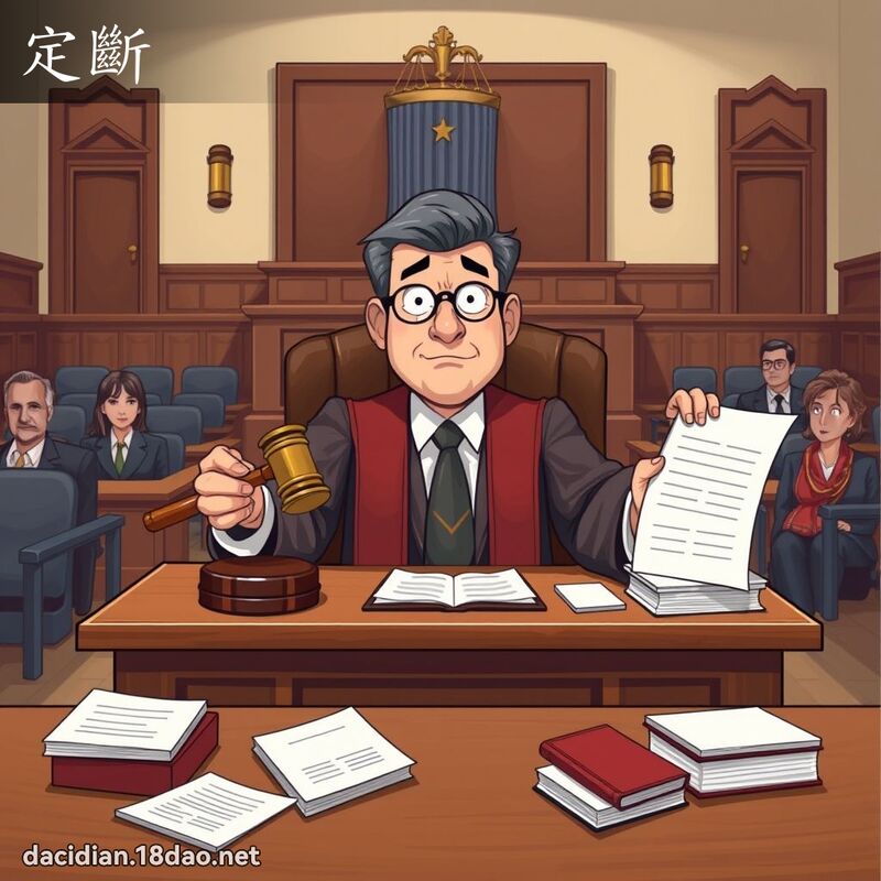 定斷 - 國語大辭典配圖