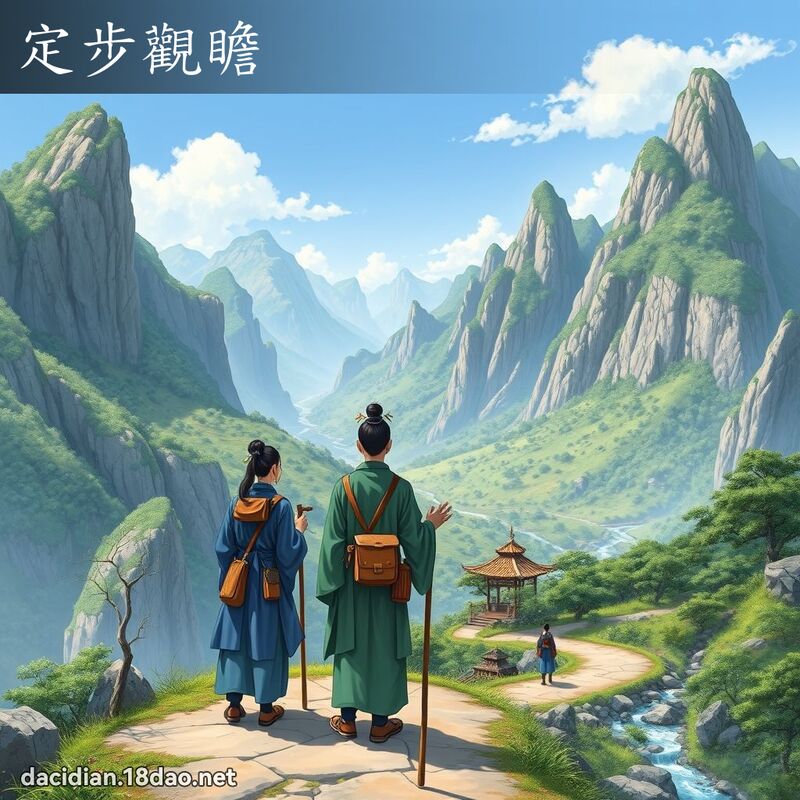 定步觀瞻 - 國語大辭典配圖