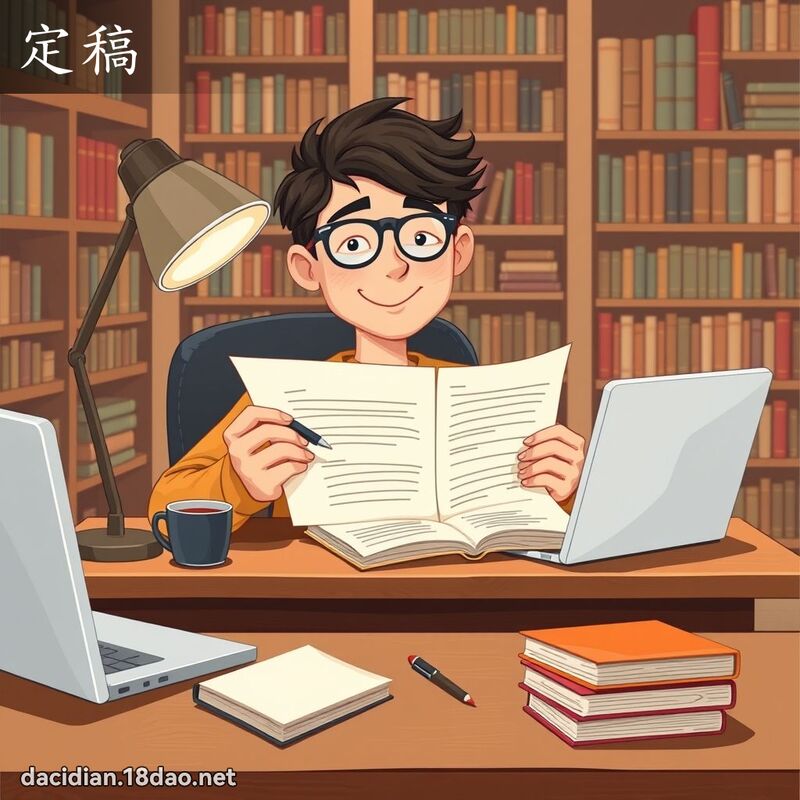 定稿 - 國語大辭典配圖