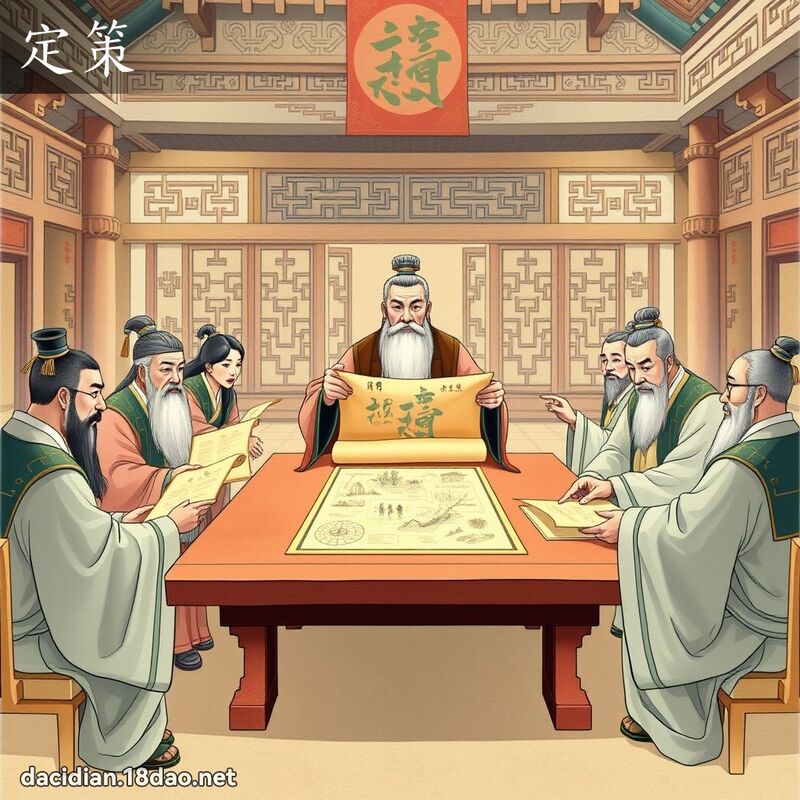 定策 - 国语大辞典配图
