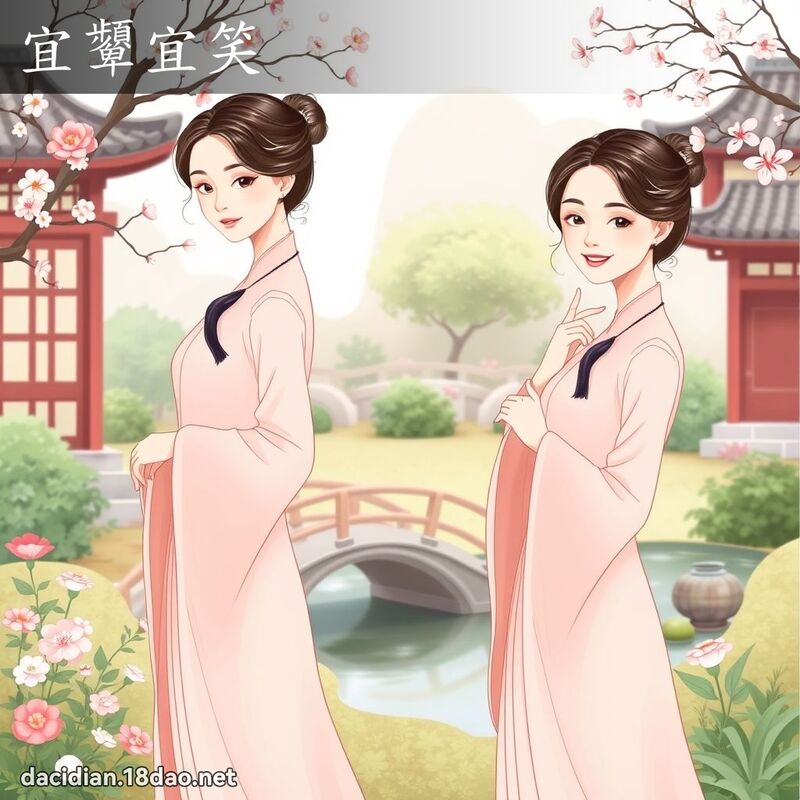宜顰宜笑 - 国语大辞典配图