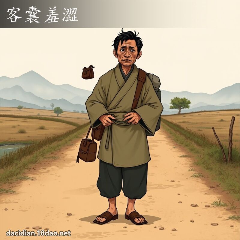 客囊羞涩 - 国语大辞典配图
