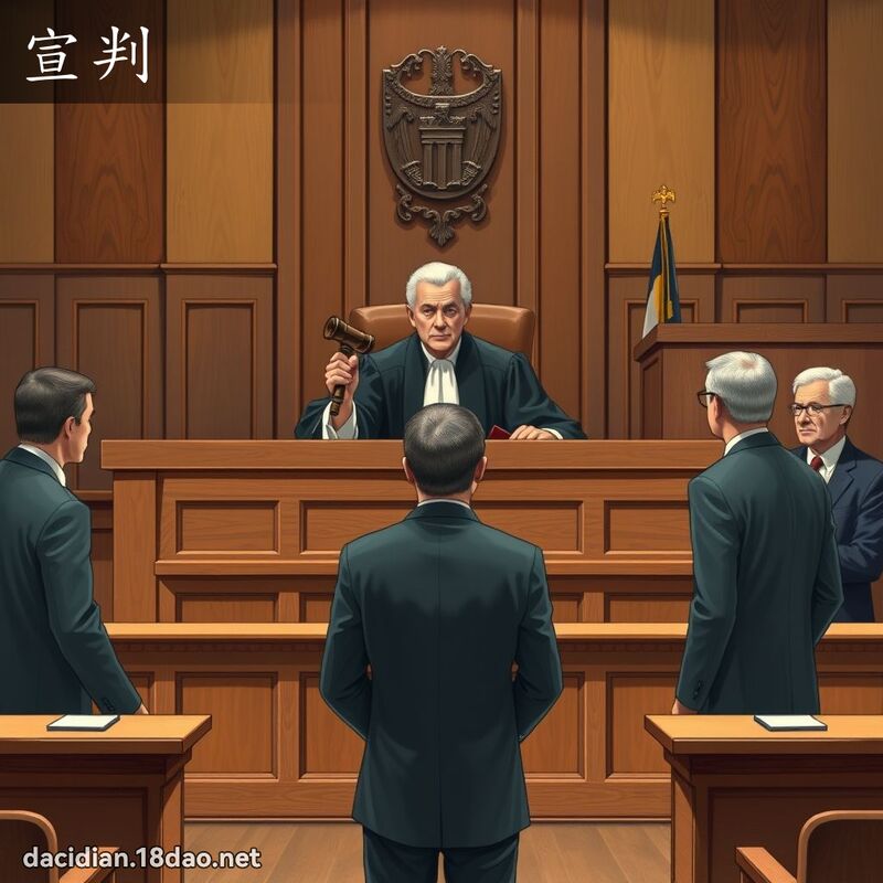 宣判 - 國語大辭典配圖