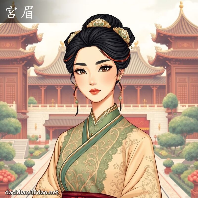 宫眉 - 国语大辞典配图