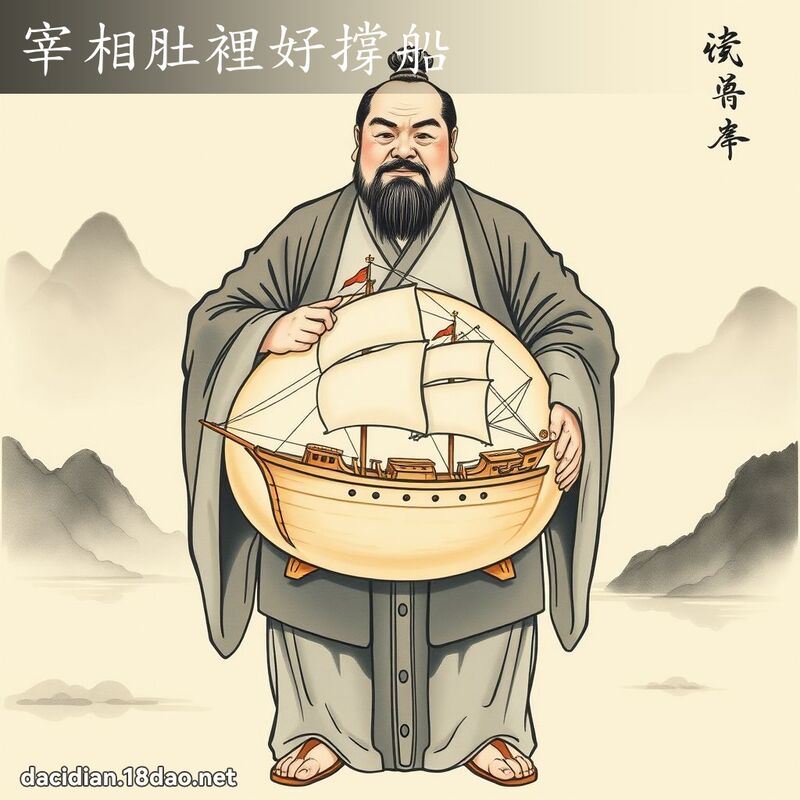 宰相肚裡好撐船 - 國語大辭典配圖