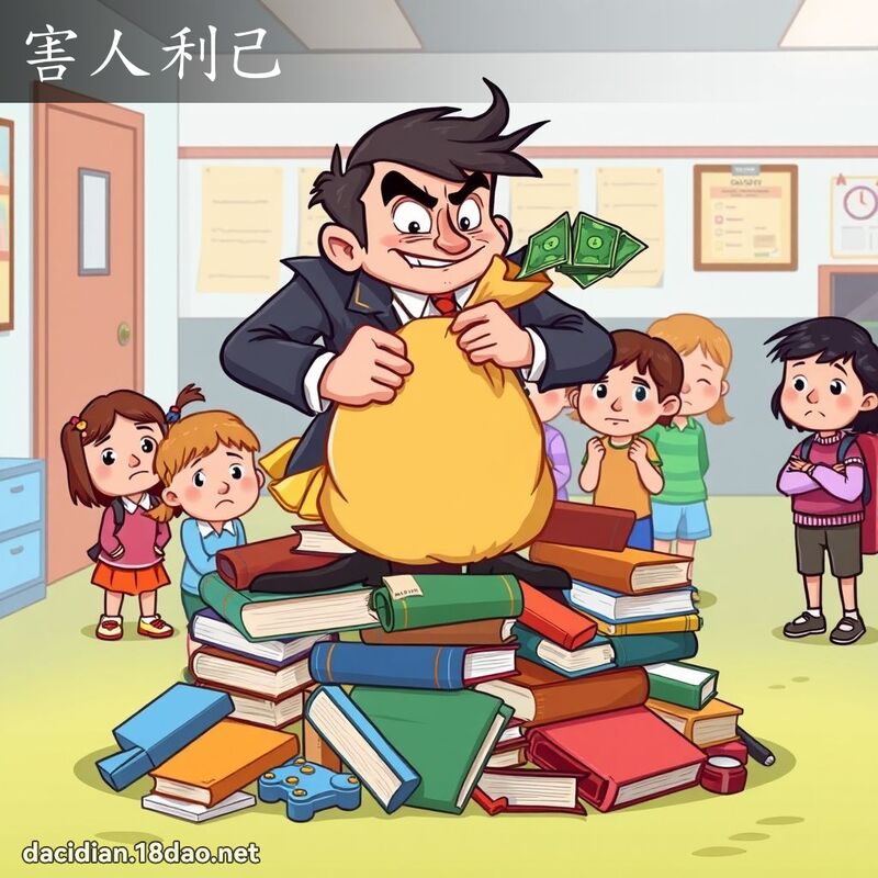 害人利己 - 國語大辭典配圖
