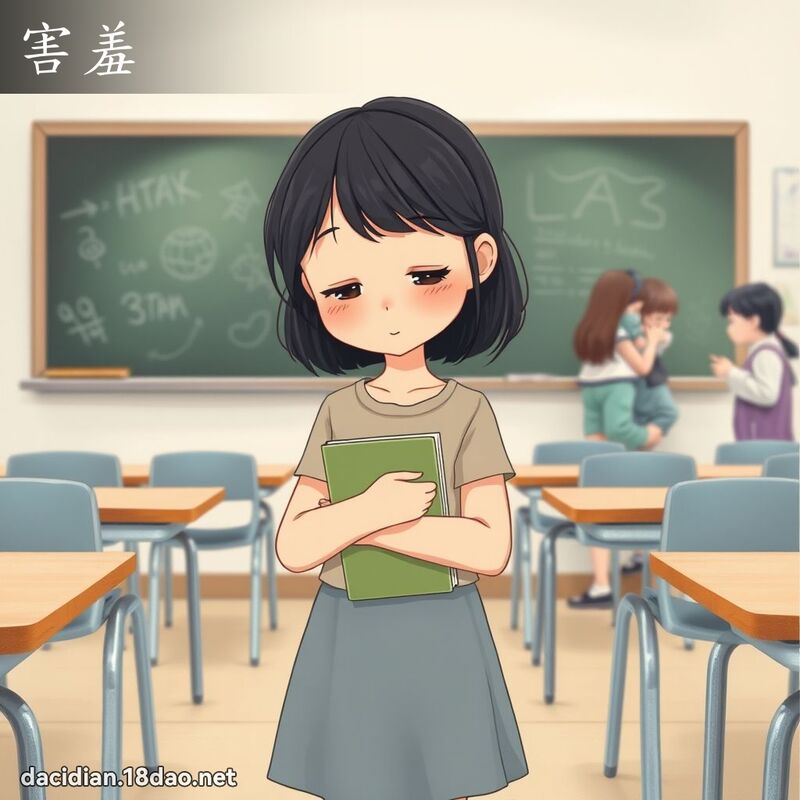 害羞 - 國語大辭典配圖