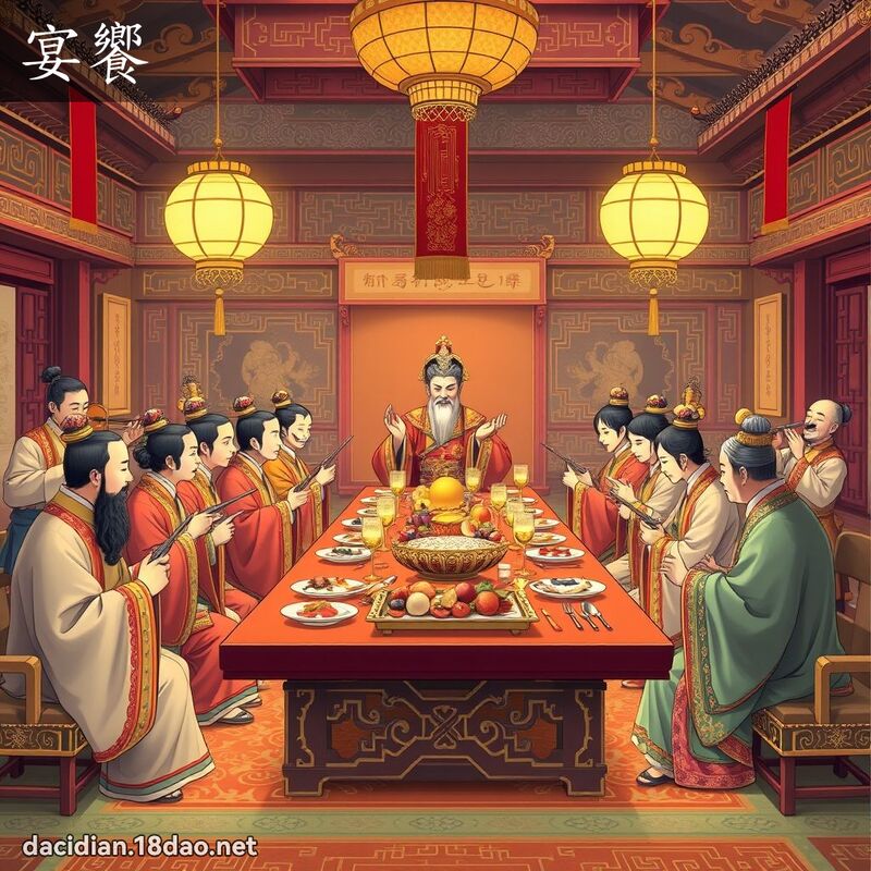 宴饗 - 國語大辭典配圖