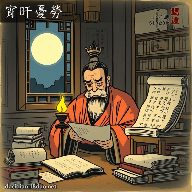 宵旰憂勞 - 國語大辭典配圖