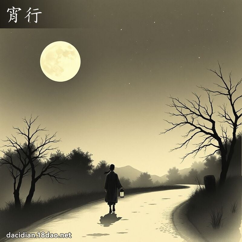宵行 - 國語大辭典配圖