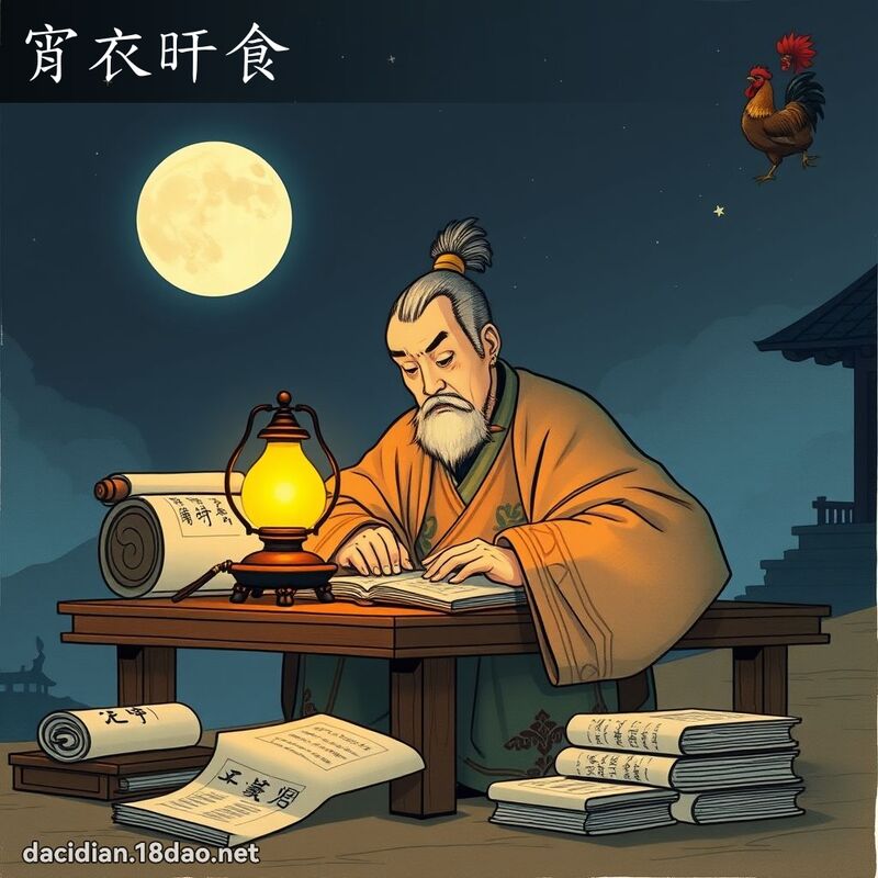宵衣旰食 - 國語大辭典配圖