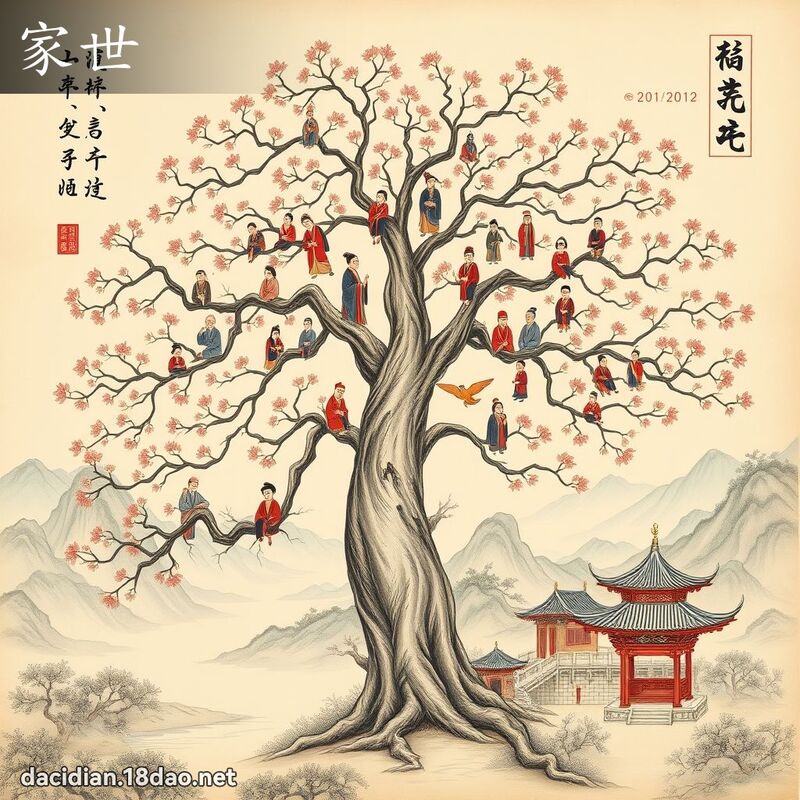 家世 - 國語大辭典配圖