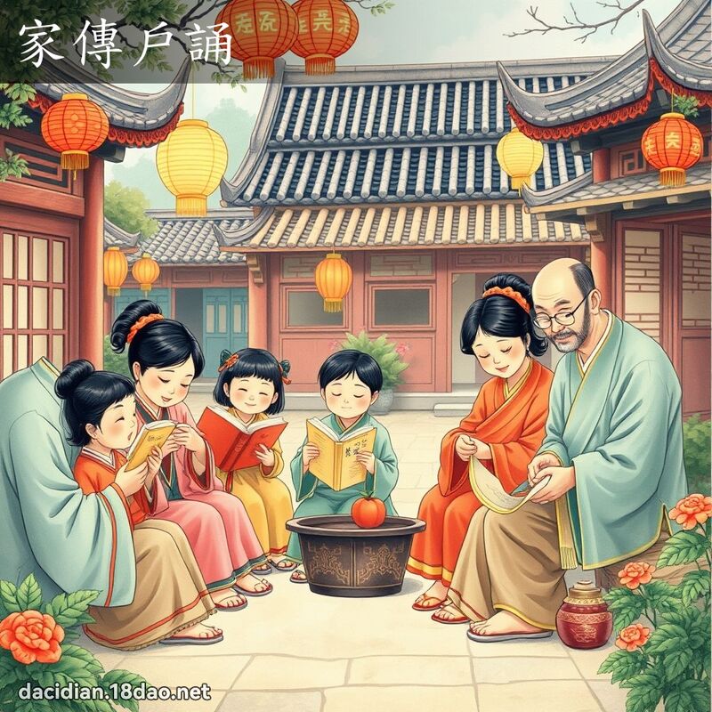 家傳戶誦 - 國語大辭典配圖