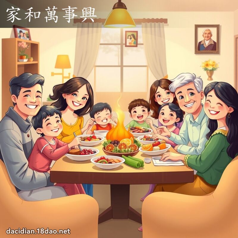 家和万事兴 - 国语大辞典配图