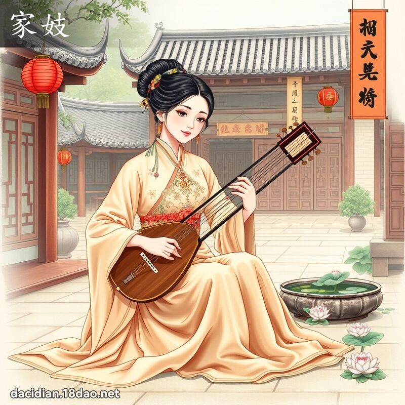 家妓 - 國語大辭典配圖