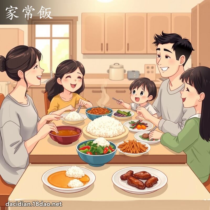 家常飯 - 國語大辭典配圖