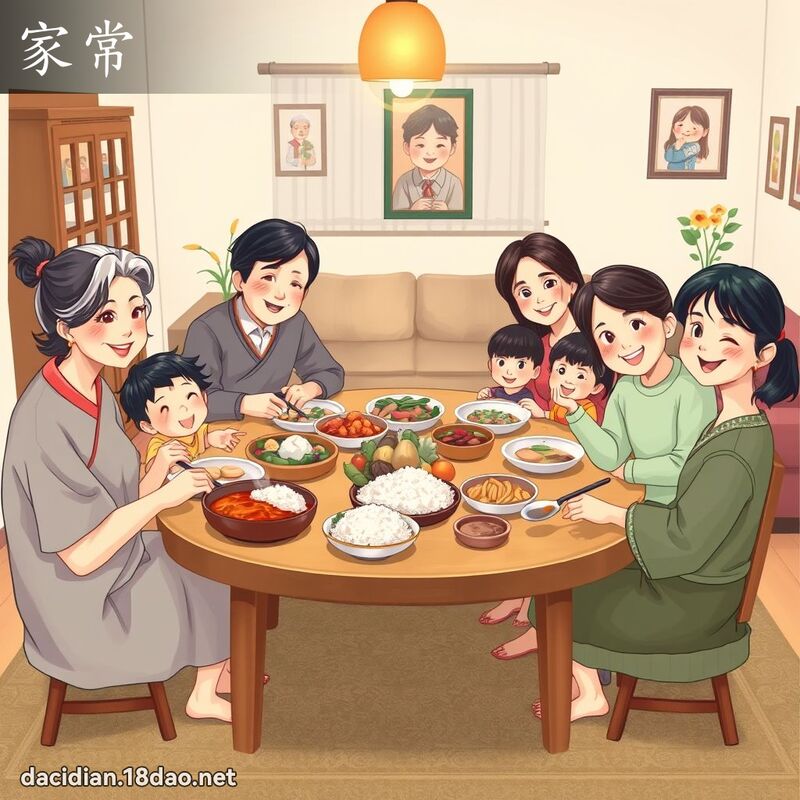 家常 - 国语大辞典配图