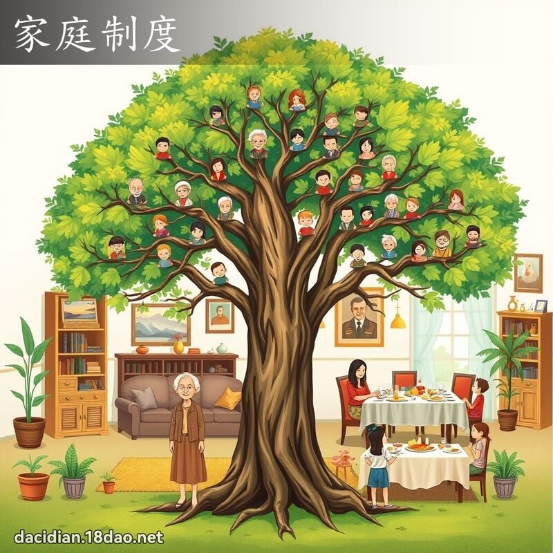 家庭制度 - 國語大辭典配圖