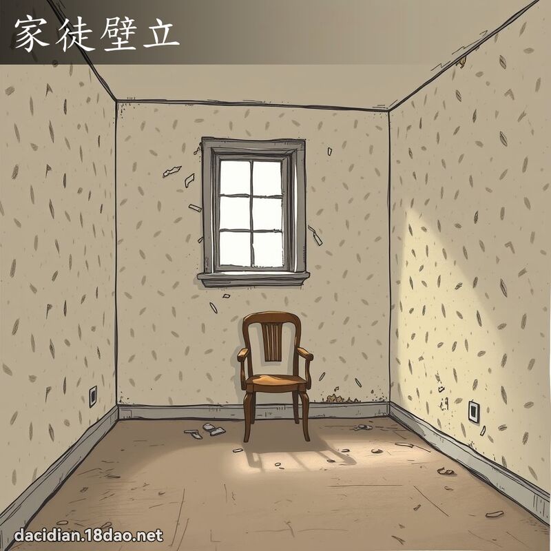 家徒壁立 - 國語大辭典配圖