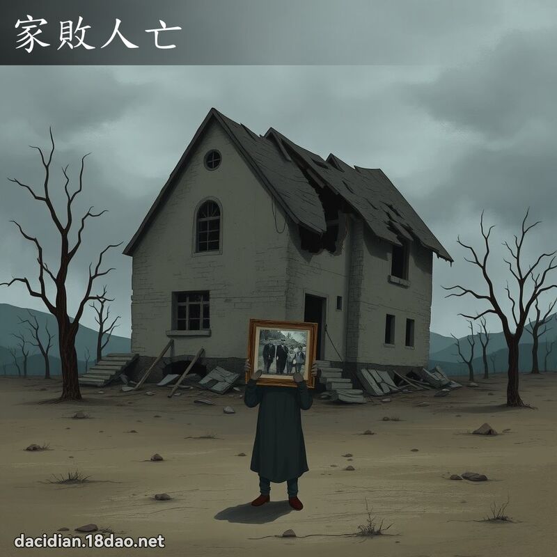 家敗人亡 - 國語大辭典配圖