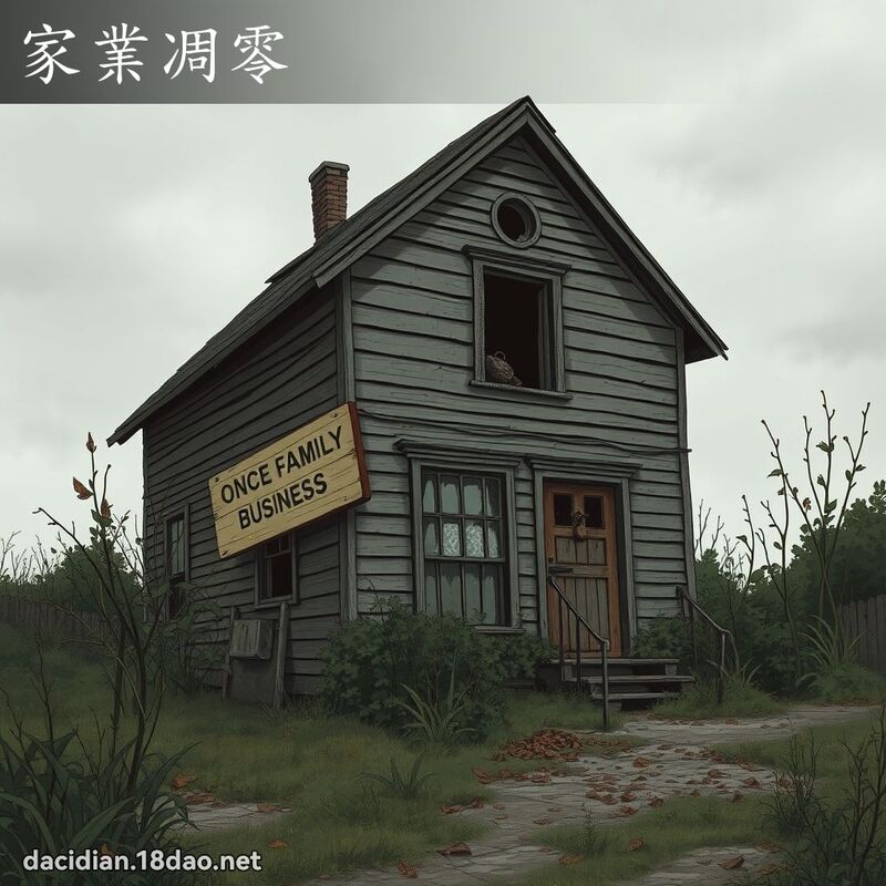 家业凋零 - 国语大辞典配图