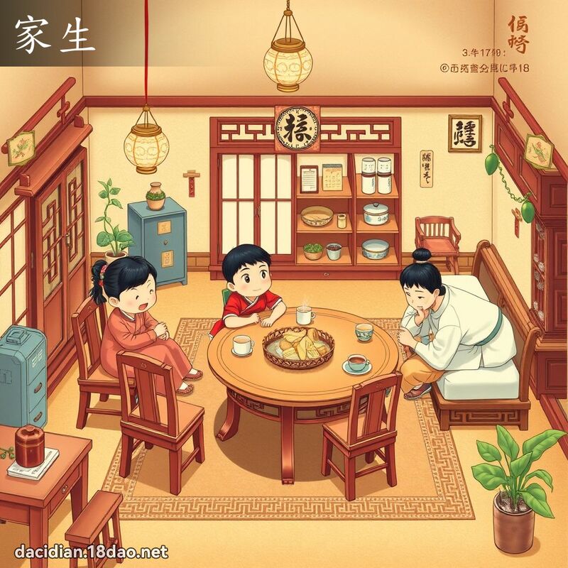 家生 - 國語大辭典配圖