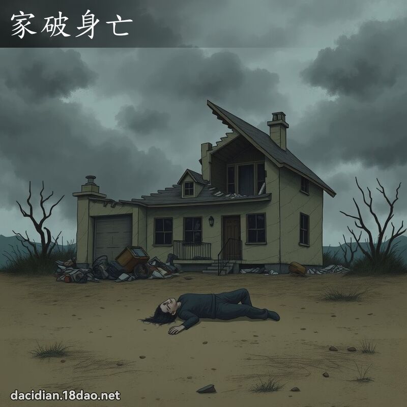 家破身亡 - 国语大辞典配图