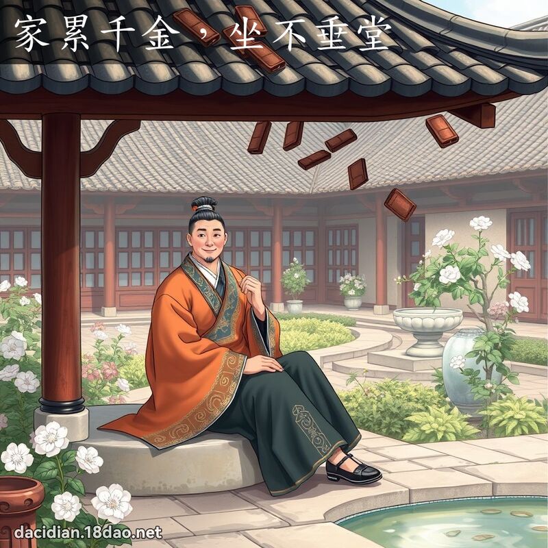 家累千金，坐不垂堂 - 國語大辭典配圖