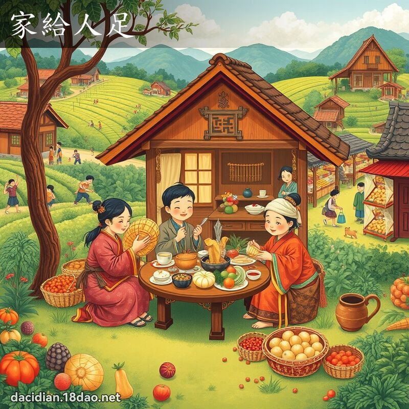 家给人足 - 国语大辞典配图