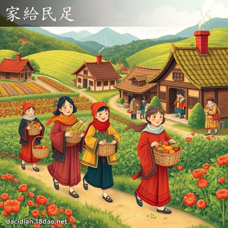 家给民足 - 国语大辞典配图