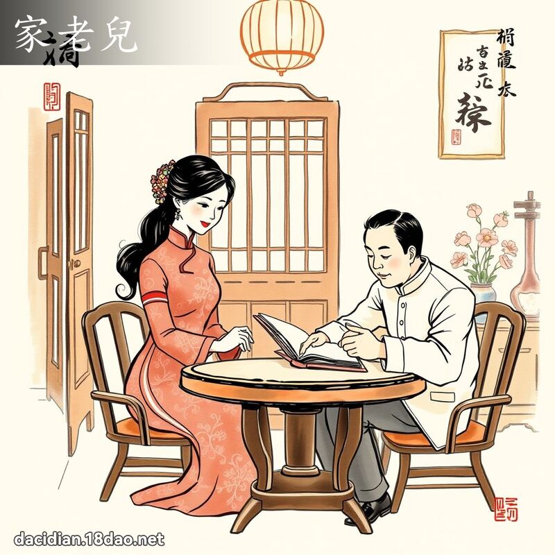 家老兒 - 國語大辭典配圖