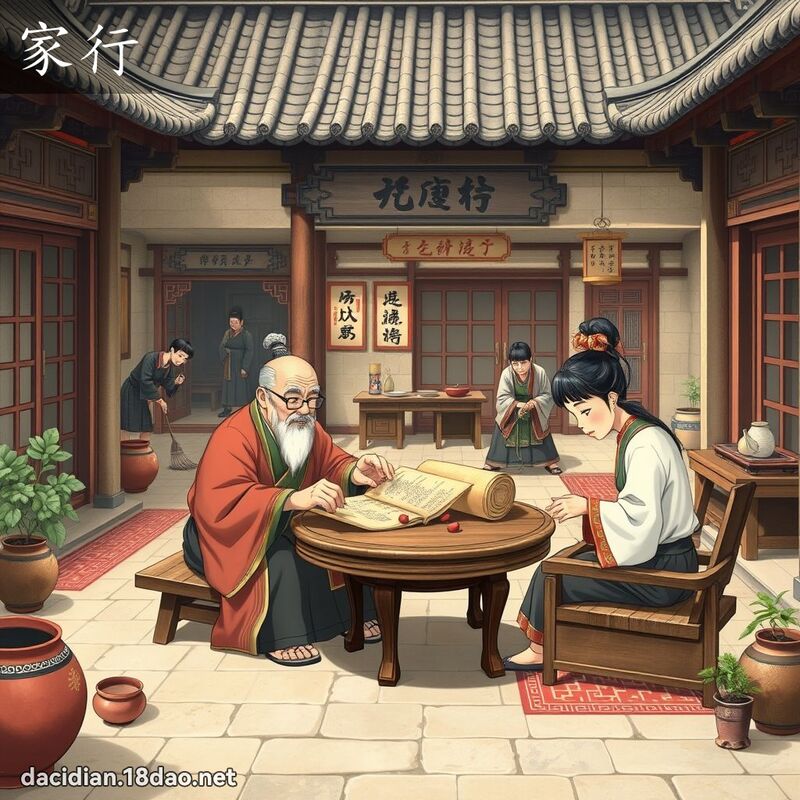 家行 - 國語大辭典配圖