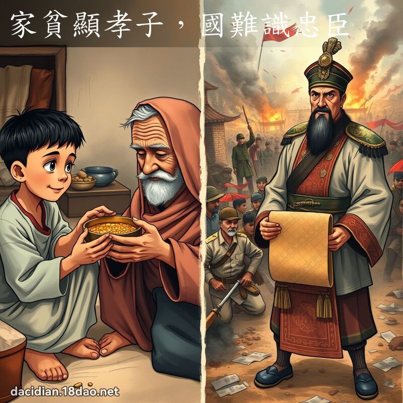 家贫显孝子，国难识忠臣 - 国语大辞典配图