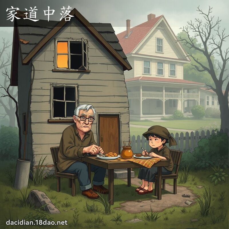 家道中落 - 国语大辞典配图