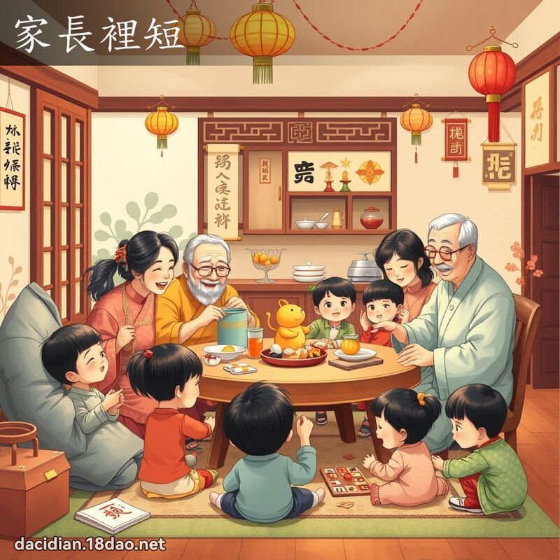 家長裡短 - 國語大辭典配圖