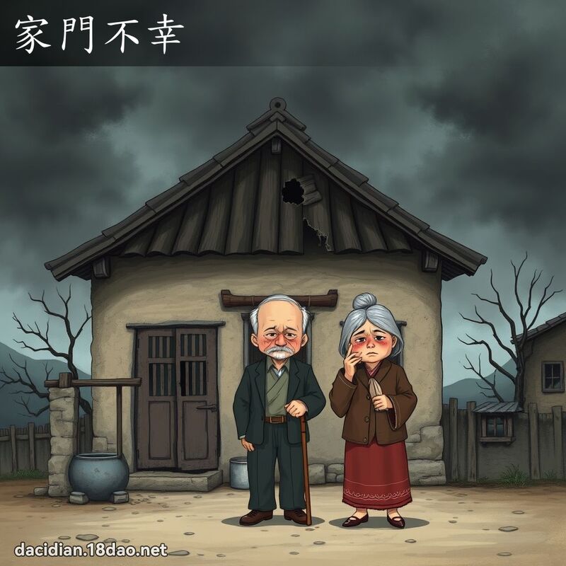 家门不幸 - 国语大辞典配图