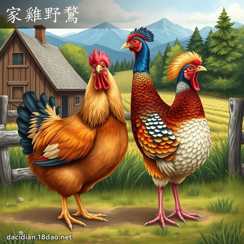 家雞野鶩 - 國語大辭典配圖