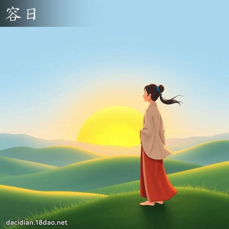 容日 - 國語大辭典配圖