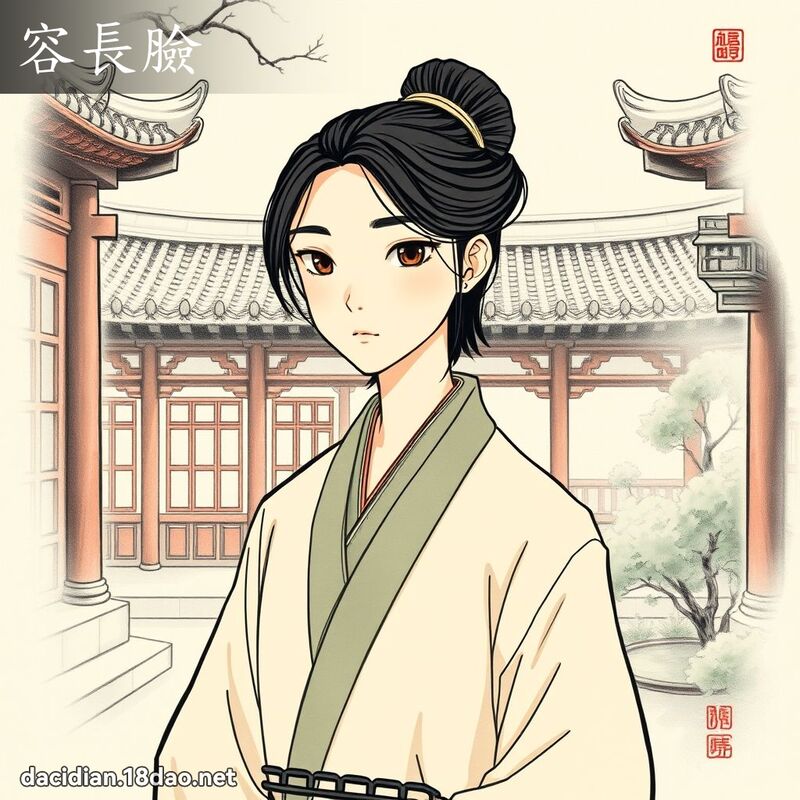 容長臉 - 國語大辭典配圖