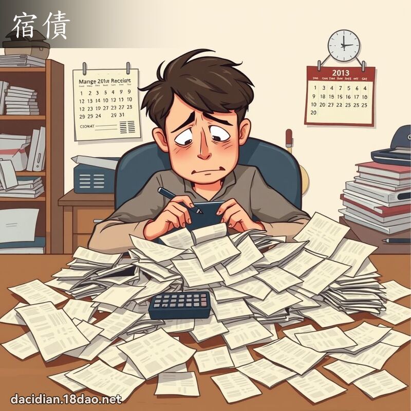 宿債 - 國語大辭典配圖