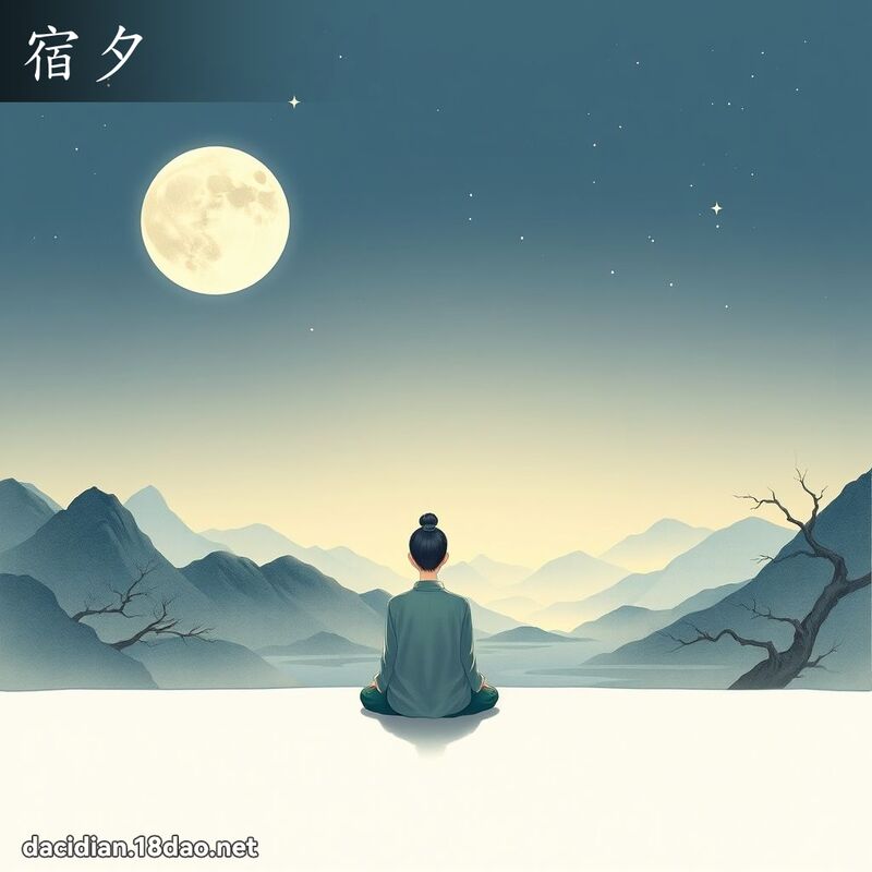 宿夕 - 國語大辭典配圖