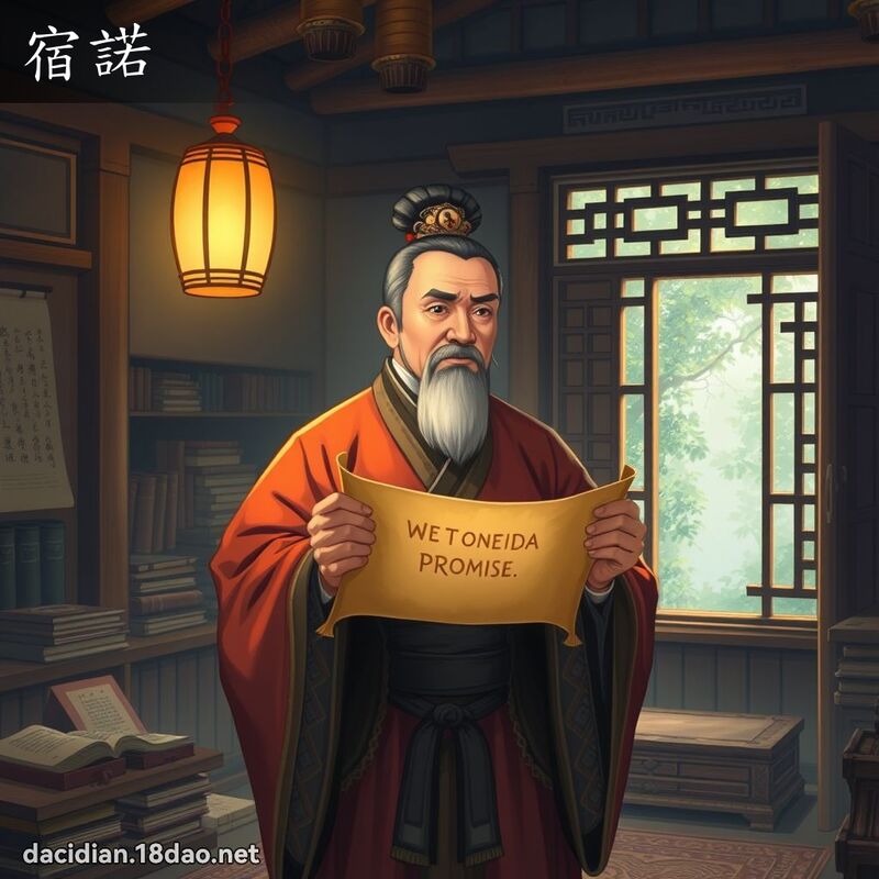 宿諾 - 國語大辭典配圖