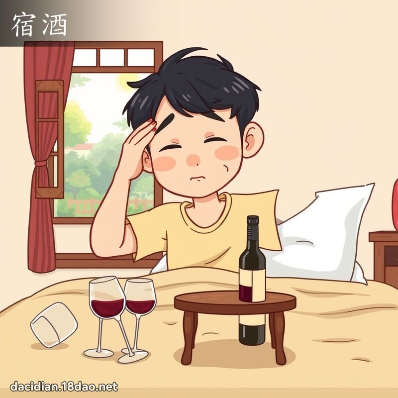 宿酒 - 国语大辞典配图