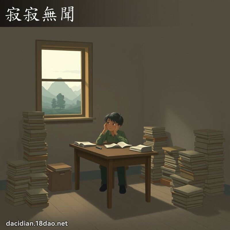 寂寂无闻 - 国语大辞典配图